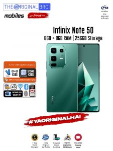 Infinix Note 50 - 8GB RAM - 256GB Storage - Easy Monthly Installments - PTA Approved - 1 Year Official Warranty - The Original Bro Mobiles - TOB70